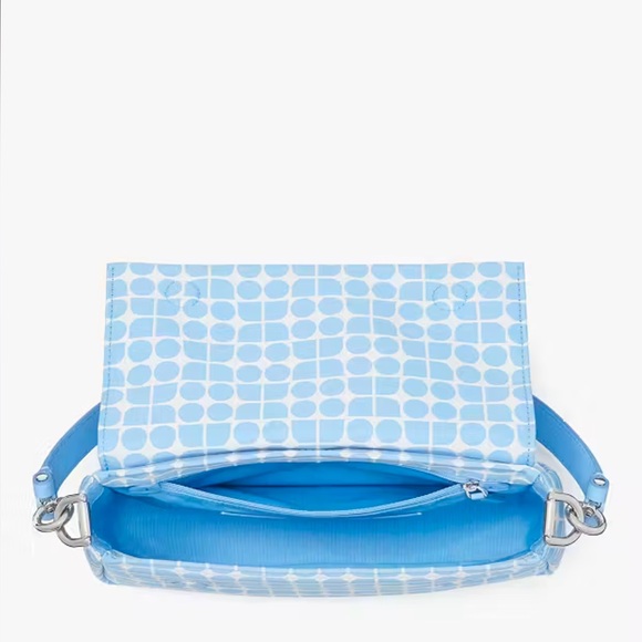Kate Spade Noel Jacquard Convertible Crossbody Canvas XBody Shoulder 
Astral Blu - Picture 6 of 16